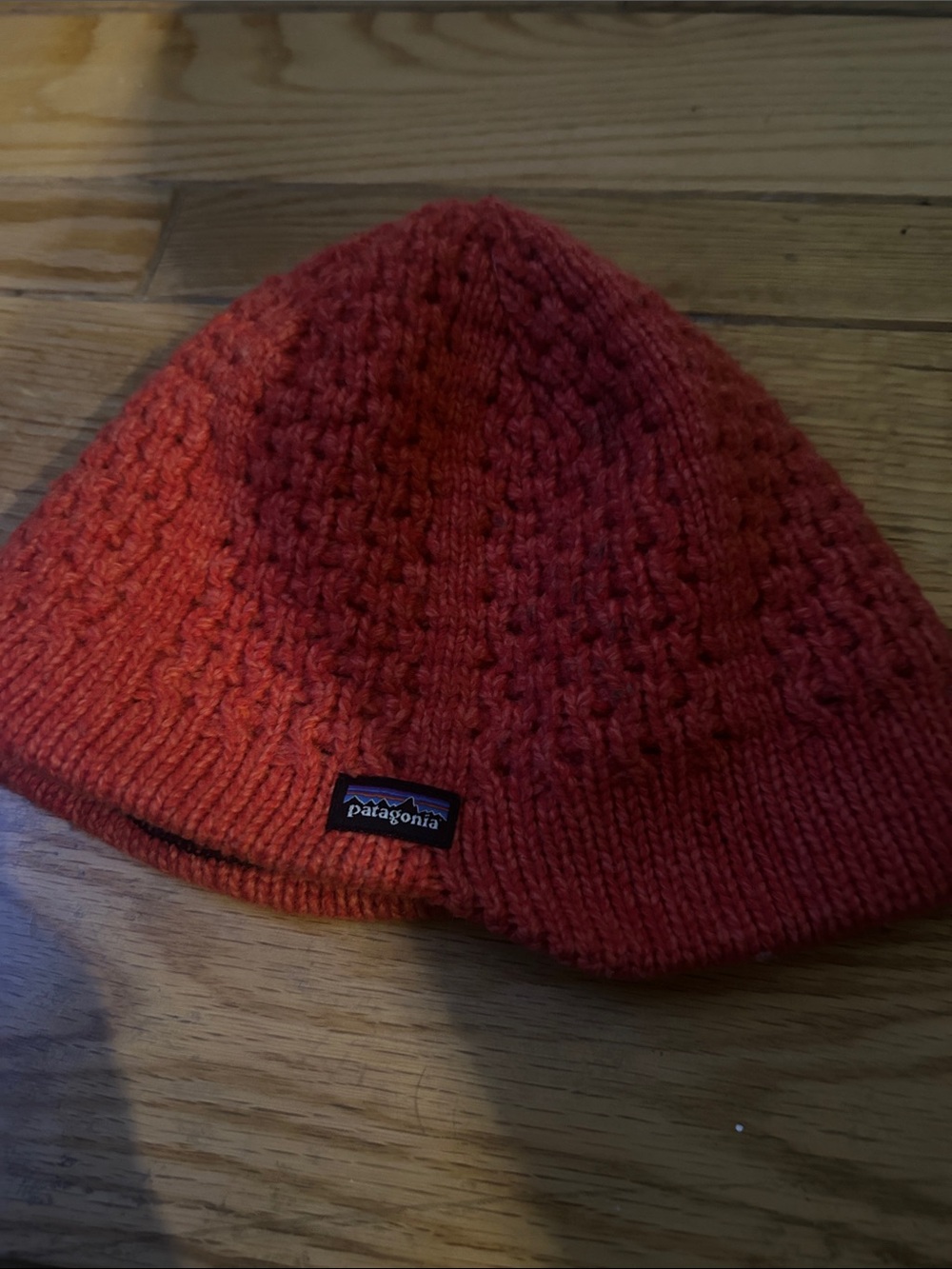 Patagonia womens Orange-Red Knit Beanie
